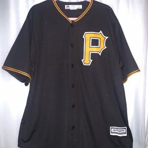 Majestic Men’s Pirates Jersey - Black XL Blank Customizable